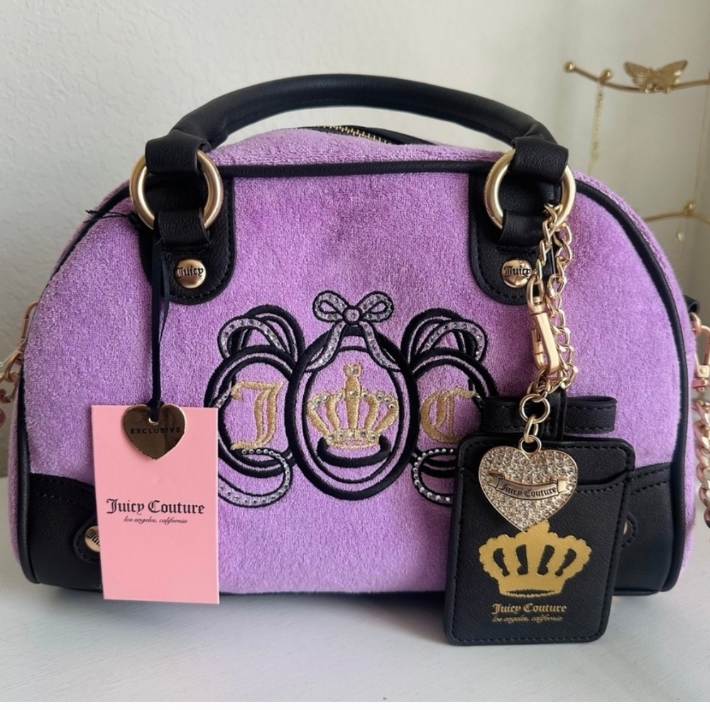 Juicy Couture Lavender and Black Satchel